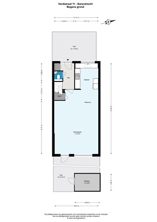 Floorplan - Verdistraat 11, 2992 PH Barendrecht